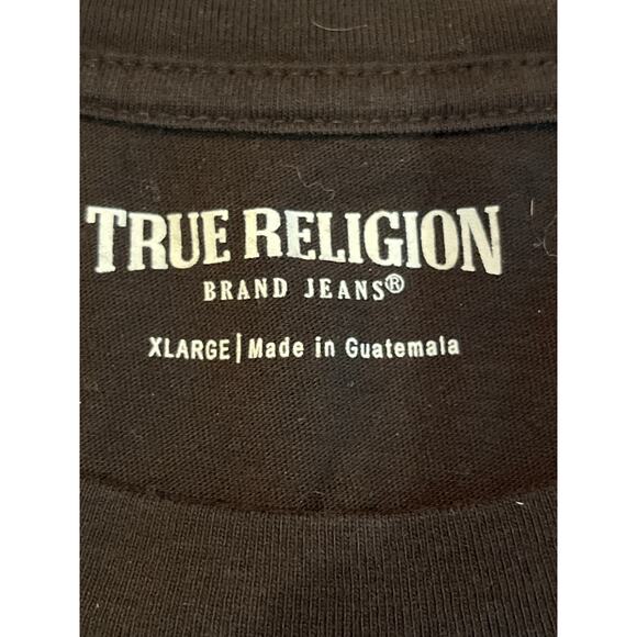 True Religion Black with Pink Graphic Logo Short Sleeve Tee XL - Picture 3 of 7